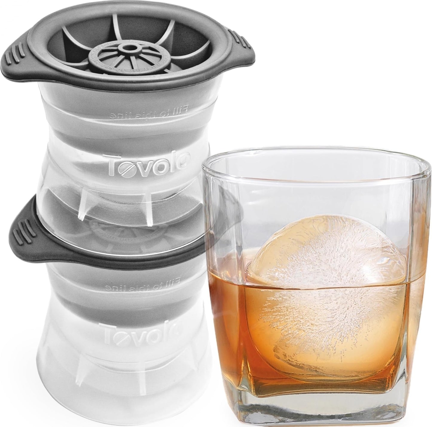 Tovolo Bulldog Ice Cube Mold Pack of 2 Craft Ice Cube Molds for Whiskey Bourbon Cocktails, Easy Fill Funny English Bull Dog Shaped Ice Cube Gifts for Bulldog Lovers, Dishwasher Safe BPA Free Silicone
