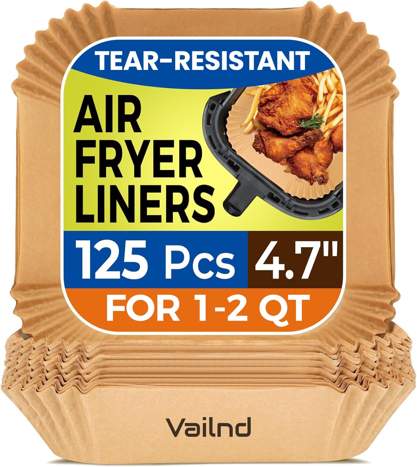250 Pcs 9" Square Air Fryer Liners Disposable for 8-12QT, Parchment Paper