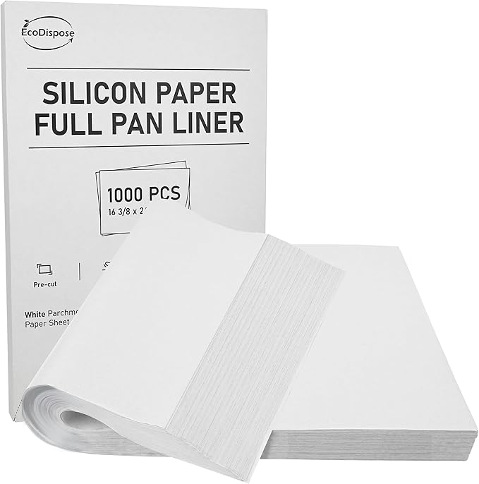 EcoDispose 500 Pcs Non-Stick Parchment Paper Baking Sheets 12-3/16"x16-3/8"