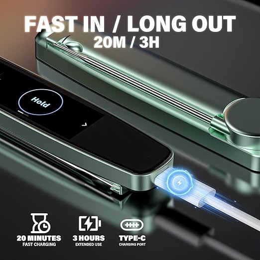 AWLKIM Instant Read Meat Thermometer Digital, 3.8" Touchscreen No App Needed Rechargeable Waterproof Kitchen Food Thermometer Probe for Cooking, Grill, BBQ, Candy, Oil Frying, 0.5F