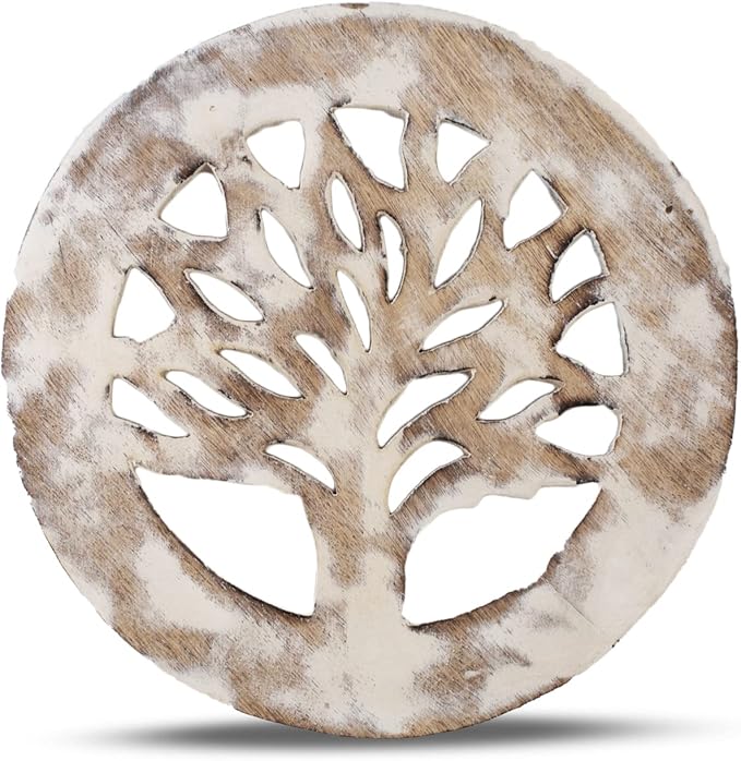 Handmade Wooden Trivet Hot Pad for Hot Dishes & Pots Heat Resistant 8 in