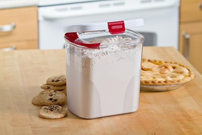 Progressive International PrepSolutions Flour Keeper – Airtight Storage Container for Flour, Sugar & Dry Goods, 5 lb Capacity, BPA-Free, Easy Pour Design (Pack of 6)