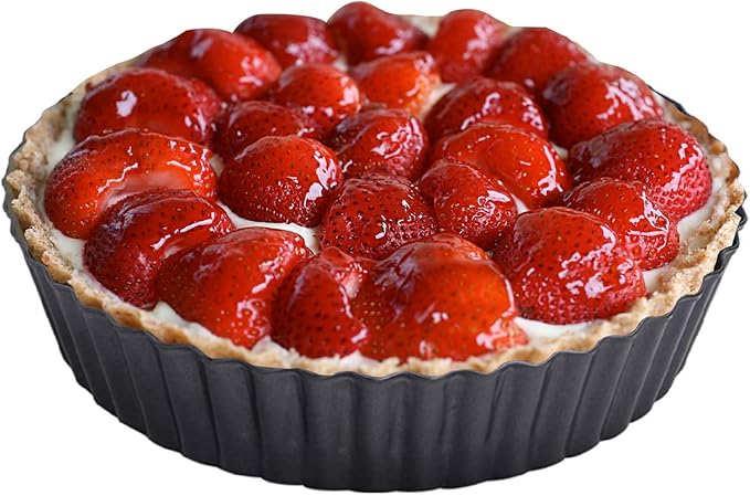 RICHSC-PAN Tart Pan, 9 Inch Tart Pans, Non-Stick Removable Loose Bottom.