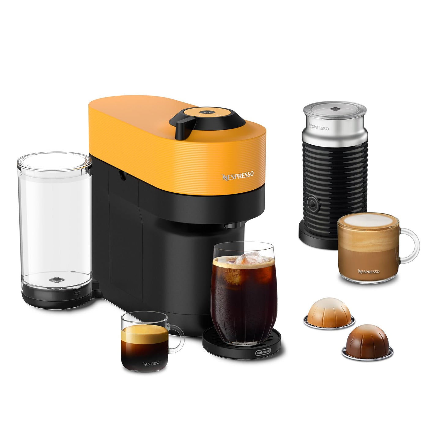 Nespresso Vertuo Pop+ Coffee Machine with Milk Frother, Pacific Blue