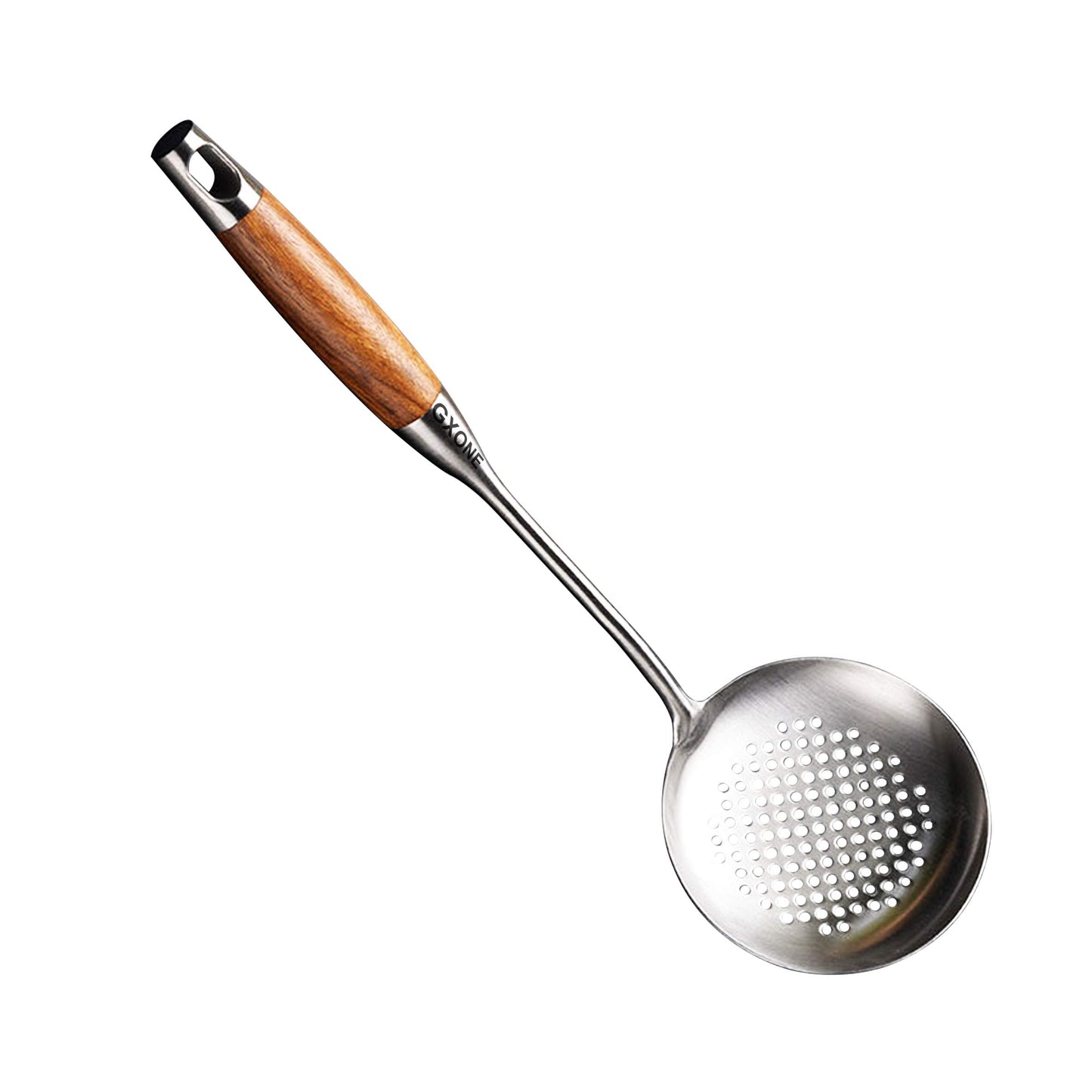 Spaghetti Spoon,304 Stainless Steel Pasta Spoon,Wooden Handle,14.2Inch
