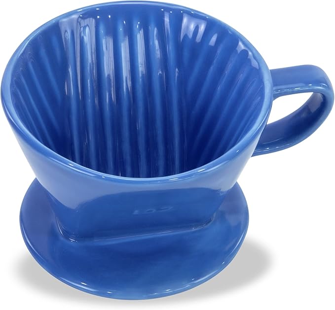 LHUKSGF Pour Over Ceramic, Coffee Dripper Ceramic Coffee Maker,Blue
