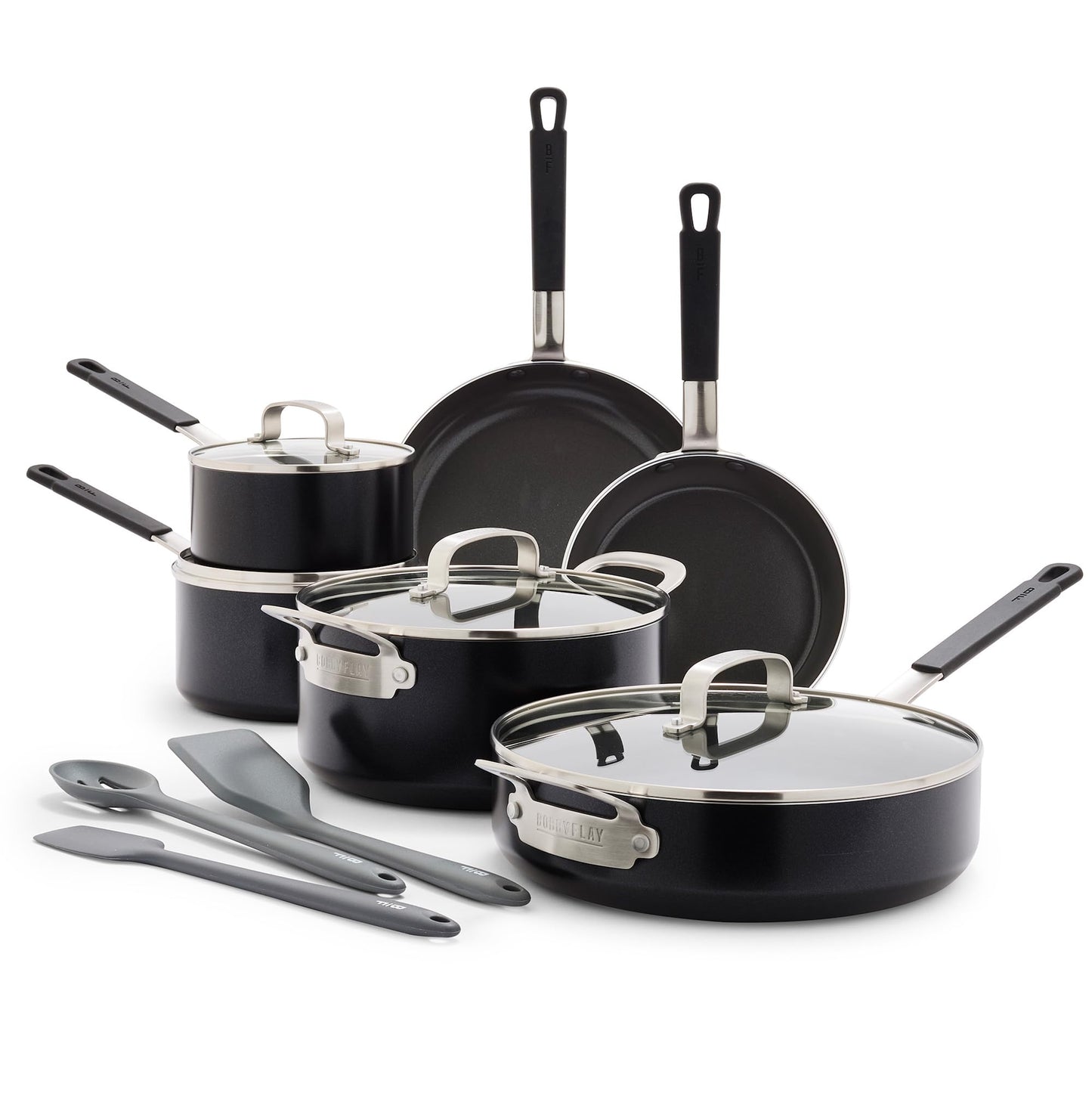 GreenPan x Bobby Flay 13 Piece Ceramic Nonstick Cookware Set, Cream White