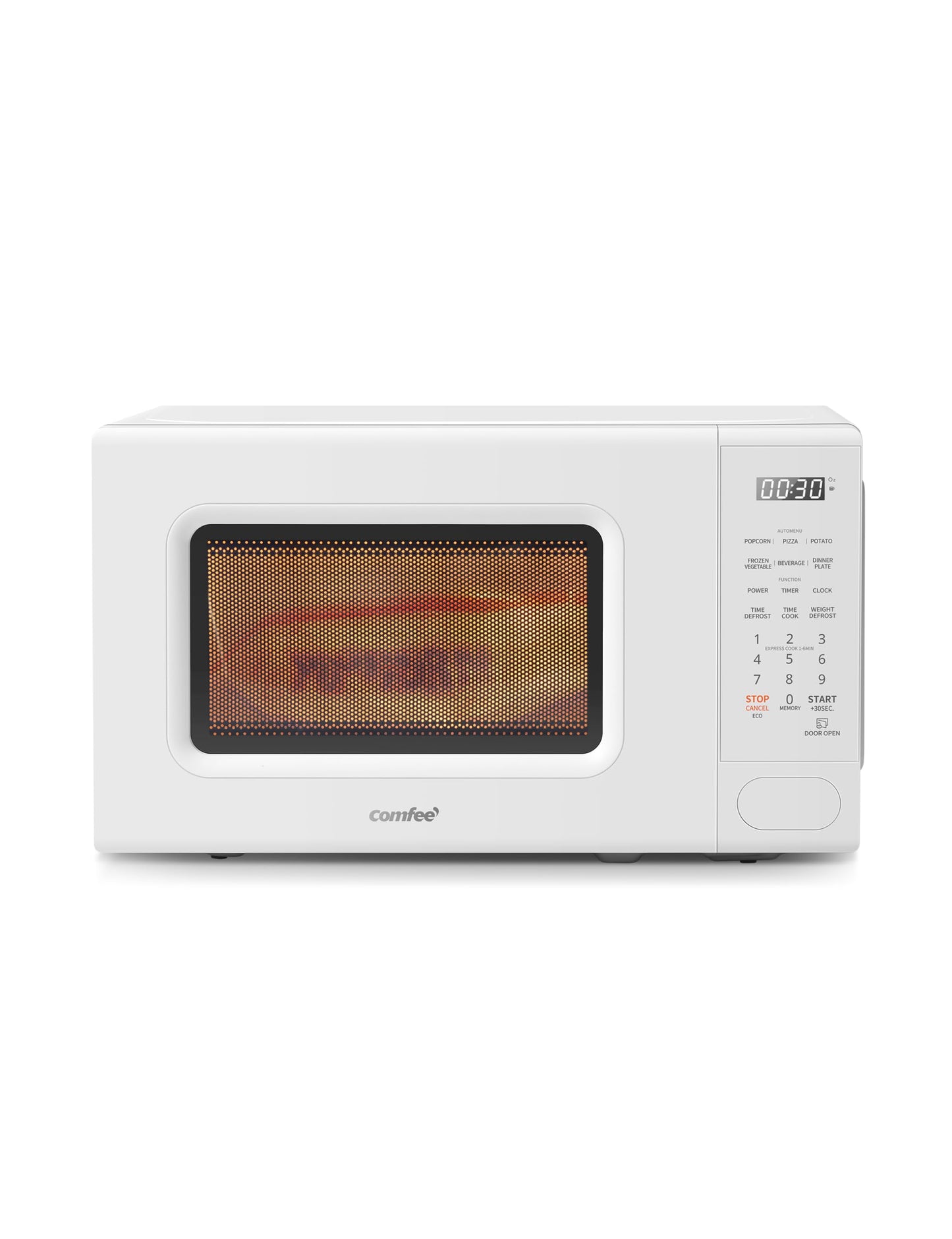 COMFEE' Retro Microwave Oven, 0.9 Cu.Ft 900W Countertop, Apricot