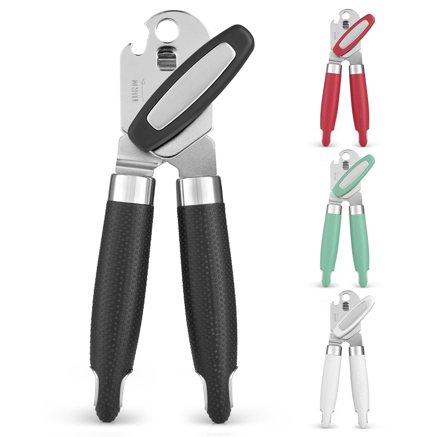 Zulay Kitchen Can Opener with Large Bottle Opener