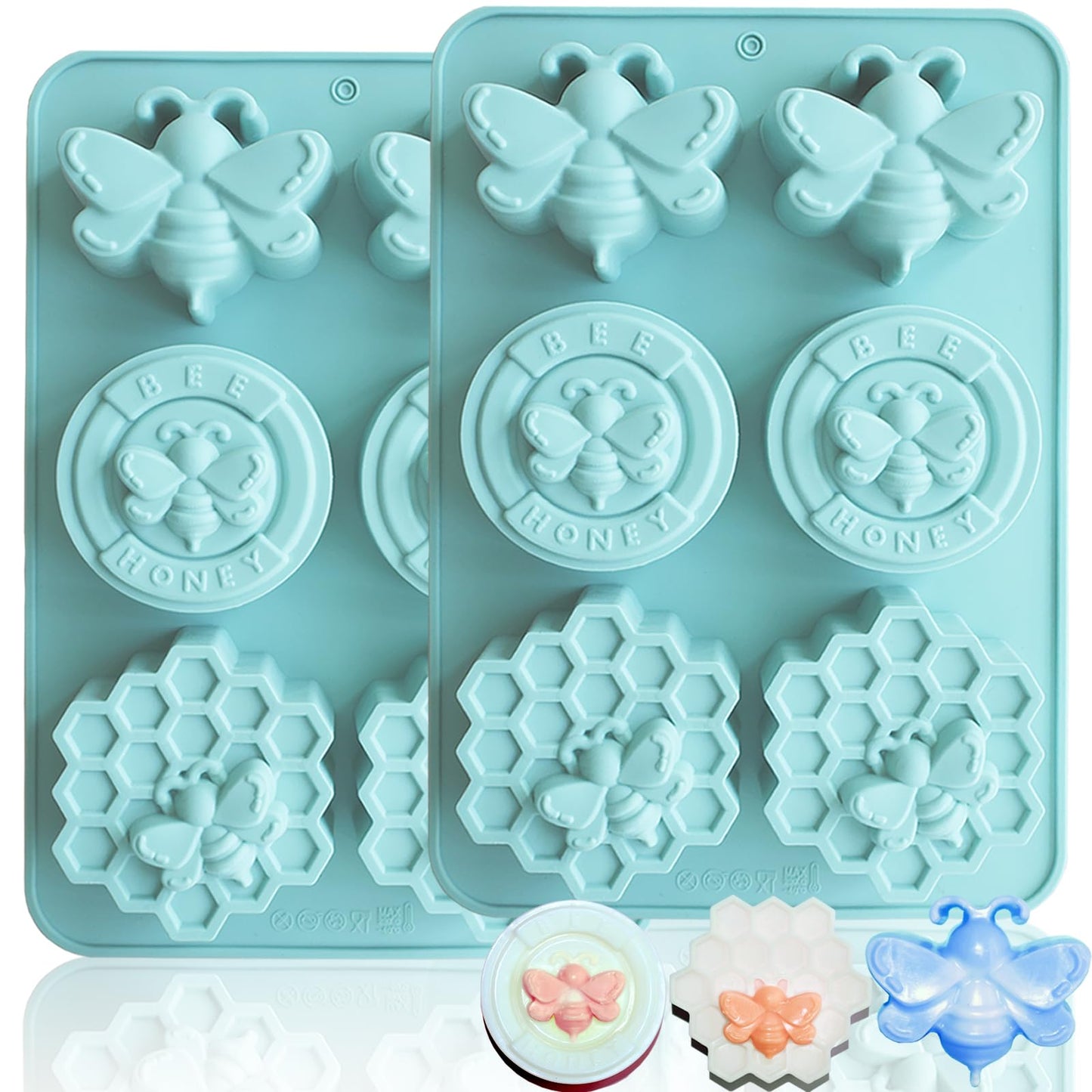 Honeycomb Soap Molds-Silicone Molds for Soap 3D Bee Soap Molds