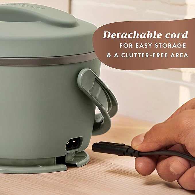 Crock-Pot Portable Electric Lunch Box 20-Ounce Food Warmer Moonshine Green | Ideal for Travel On-the-Go | Keeps Food Spill-Free Warm & Tasty | Dishwasher-Safe