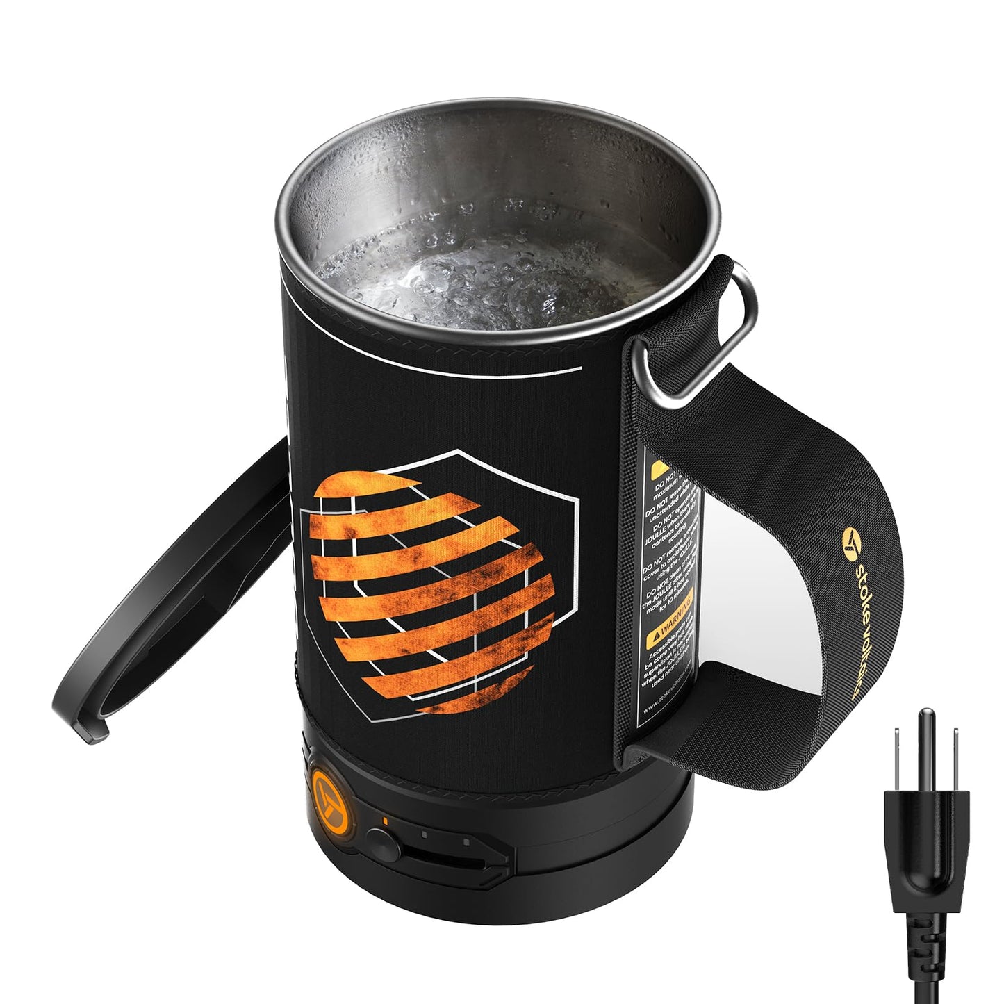 Portable Camping Coffee Maker, Electric French Press, Travel Kettle, 120V
