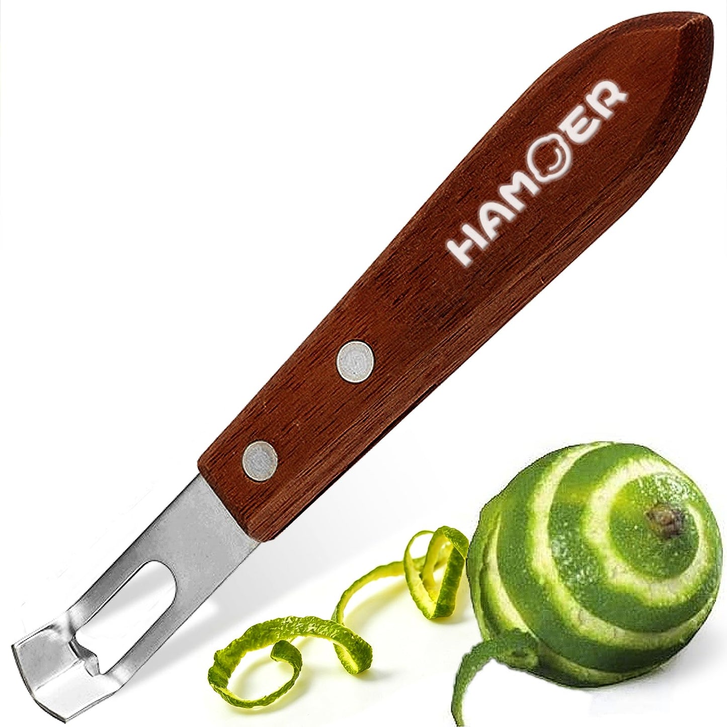 HAMOER Channel Knife for Cocktails Lemon Twist Tool with a storage box