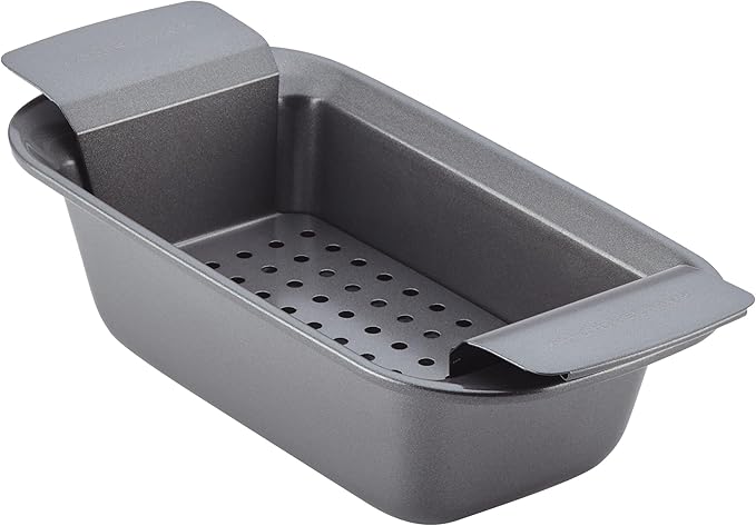 Rachael Ray Nonstick Bakeware Set without Grips, Nonstick Cookie Sheets / Baking Sheets and Cooling Rack - 2 Piece, Silver