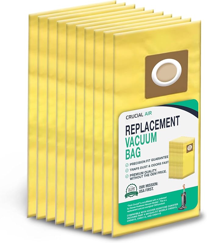 30 Replacements for Hoover HushTone Canister Vacuums Bags Part # AH10243, Fits Models: CH54013, CH54015, CH54113 & CH54115 (30 PACK) by Think Crucial