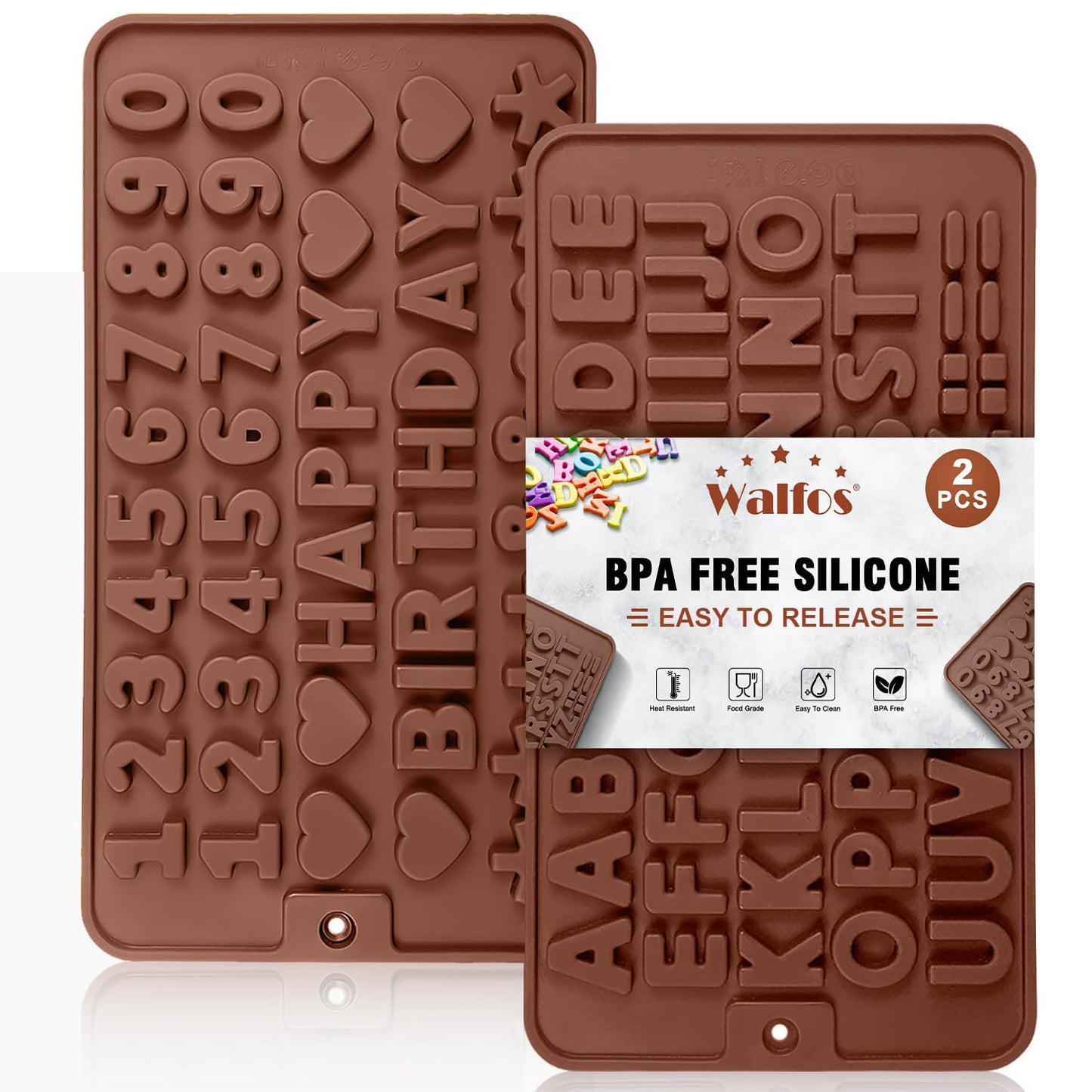 Silicone Fat Bomb Molds, Walfos Silicone Candy Mold, 15 Cavity Round Mold -Perfect for Keto Fat Bomb, Jelly, Dark Chocolate, Mini Peanut Butter Cup, 2 Packs