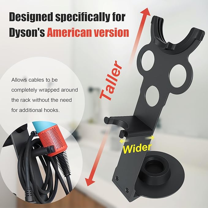 for Dyson Supersonic Nural Hair Dryer Stand Holder, Dyson Blow Dryer Accessory Organizer, Attachments Counter Storage Rack