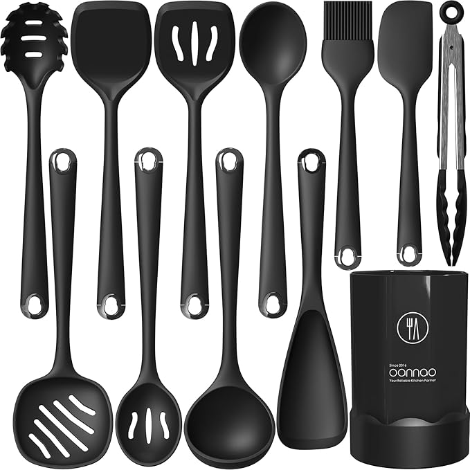 Silicone Kitchen Utensils Set, Utensils Sets for Cooking, Dishwasher Safe