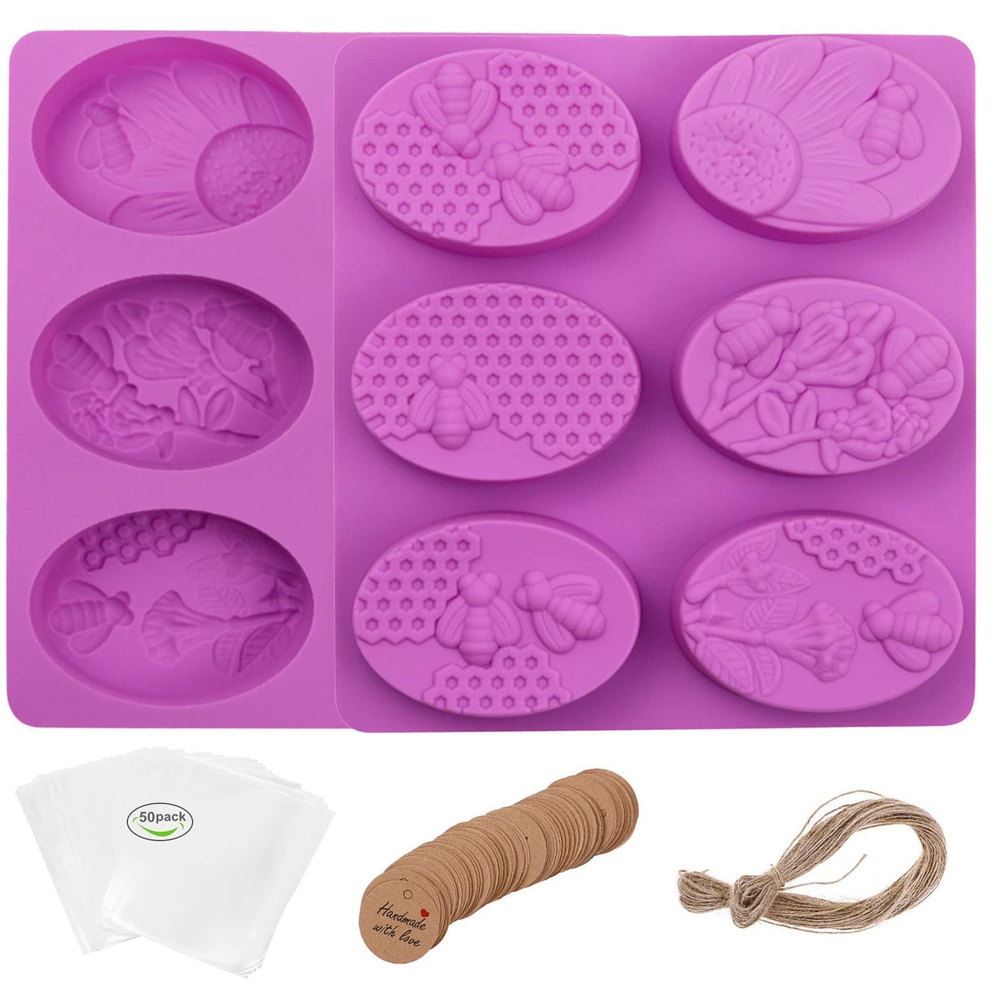 Honeycomb Soap Molds-Silicone Molds for Soap 3D Bee Soap Molds