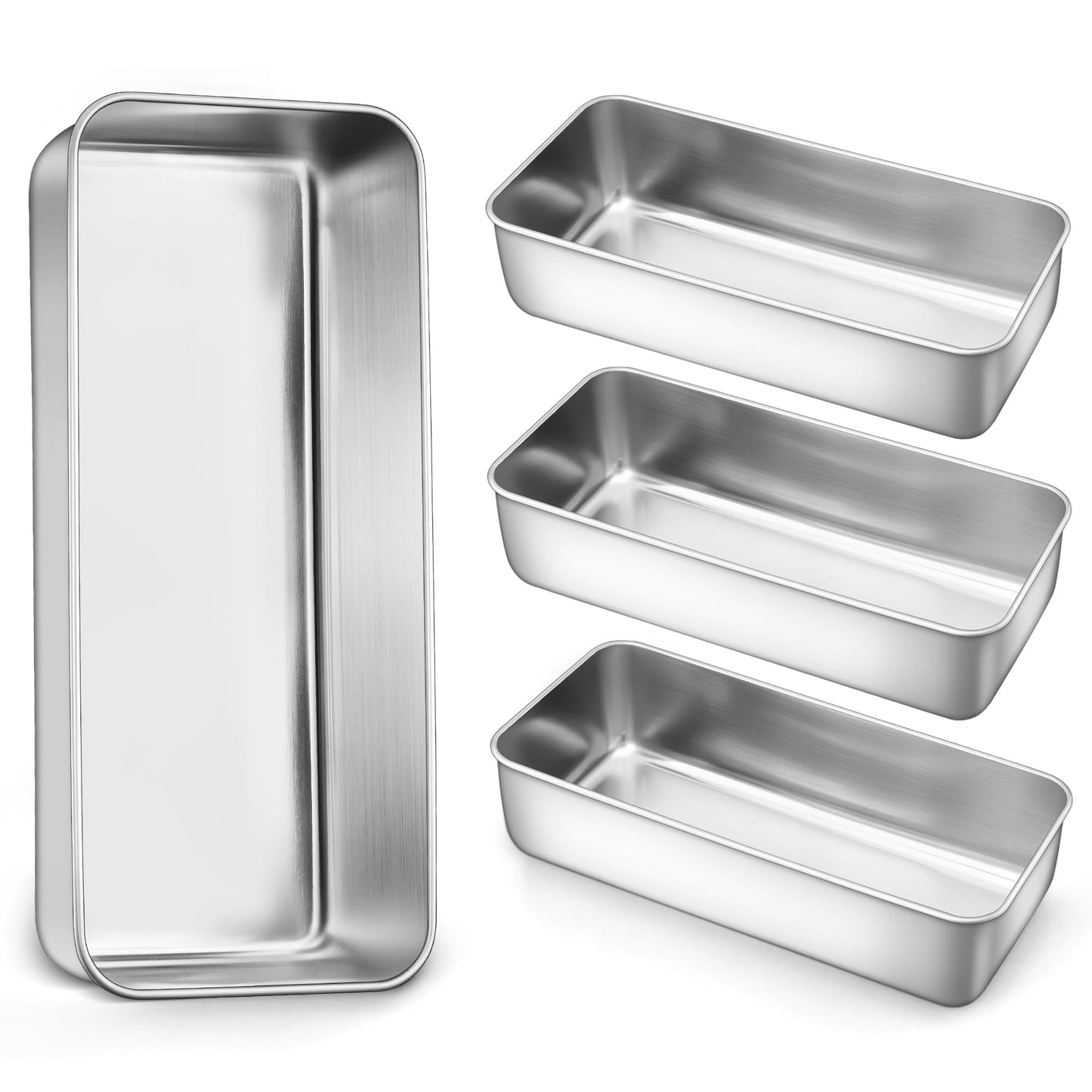 LIANYU Bread Loaf Pans Set of 4, 1 Large (12x5 Inch) & 3 Medium (9x5 Inch)