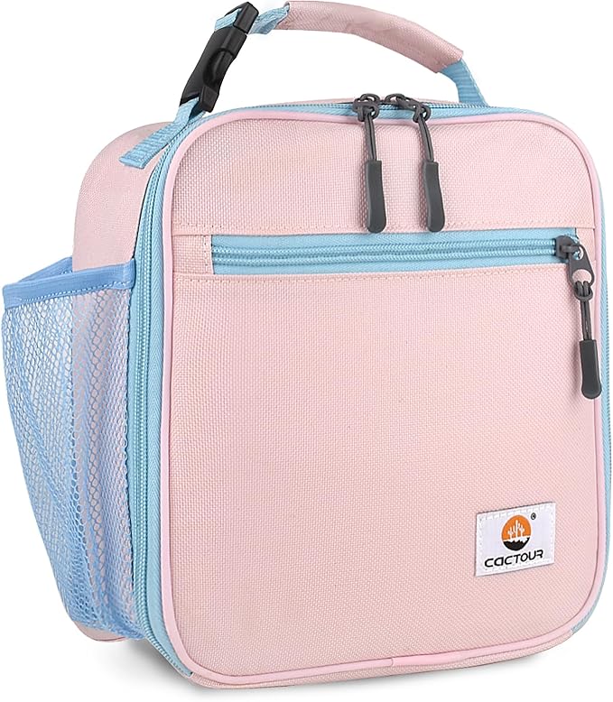 Lunch Box Kids,Premium Insulated Lunch Bag for Girls Boys,Soft Bag Mini Cooler Back to School Thermal Reusable Lunch Bag for Work School Picnic (Pink)