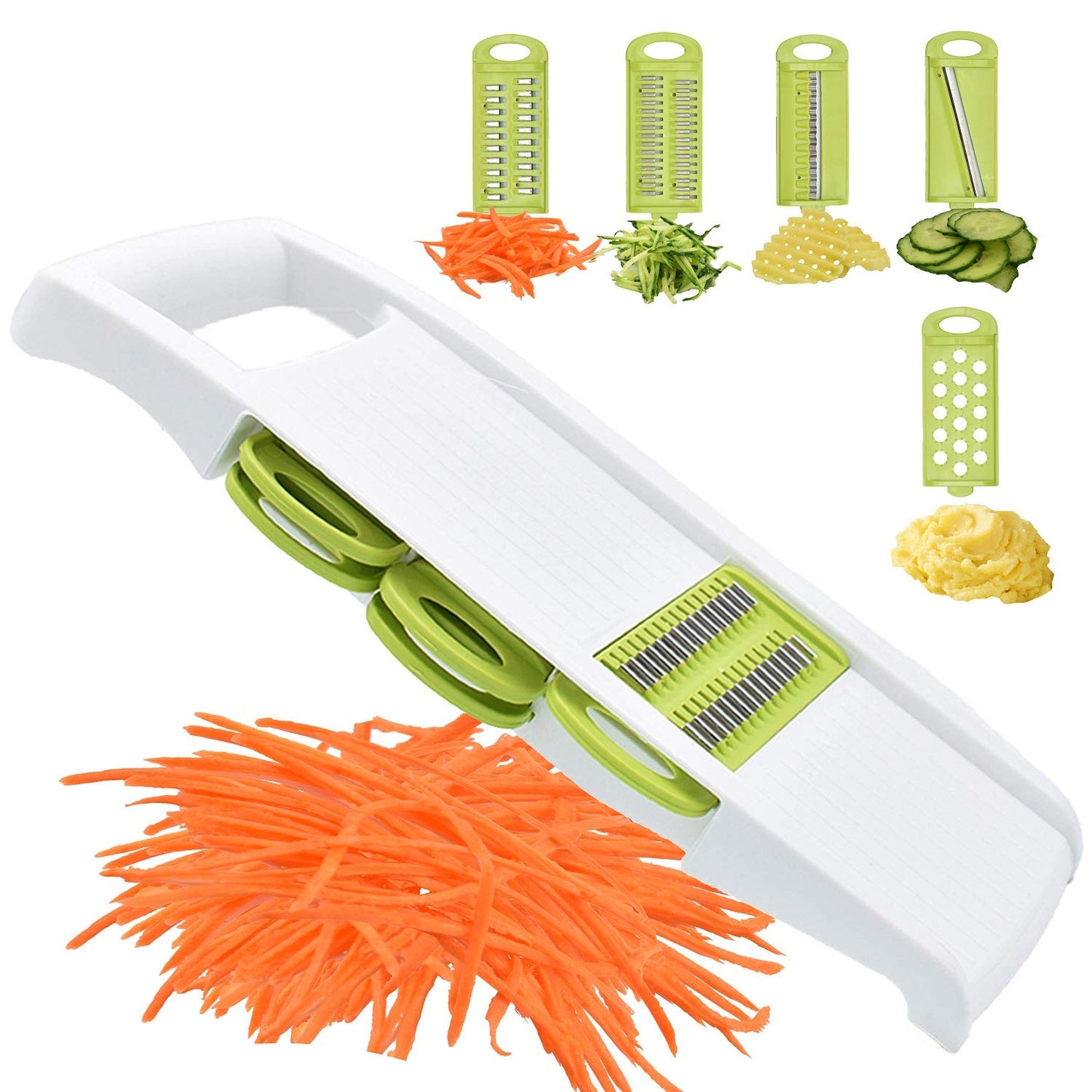 NACOLUS Handheld Mandoline Slicer for Kitchen, 5 in 1 Vegetable Slicer