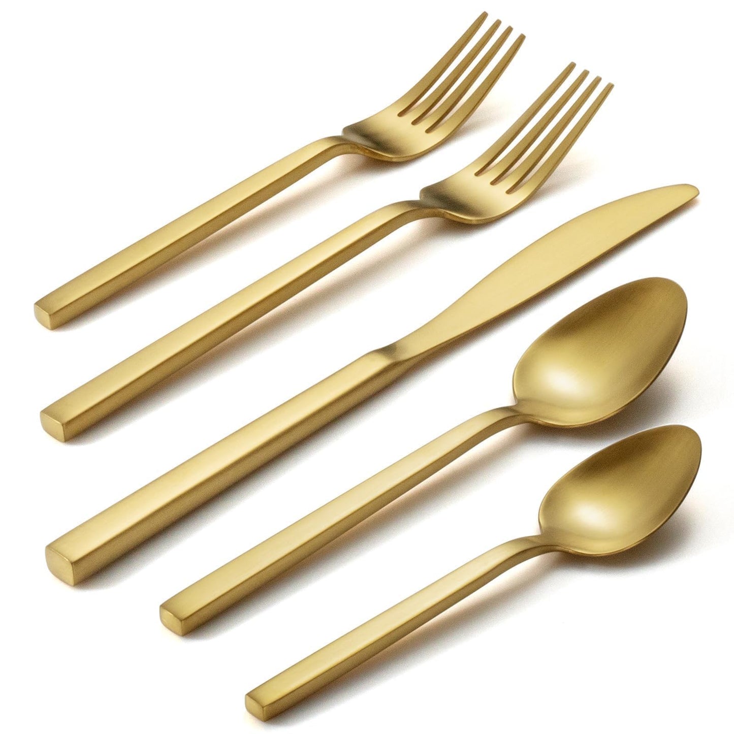 Alata Cube 20-Piece Forged Flatware Set, Service for 4, Mirror Finish