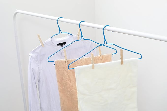 Clothes Pins Wood for Hanging Clothes,3.5 Inch【100pcs】 Heavy Duty Wooden Clothespins,Clothes Pins for Craft,Wooden Clips for Pictures. | Rust Resistant