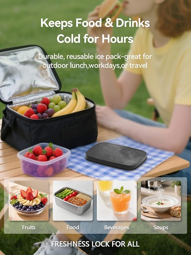 Cordless Heated Lunch Box: 1.4L Electric Lunch Box With Battery Powered, Custom Heating Time and Preset Heating Function for Adult - Portable Food Warmer for Office, Travel, Outdoor