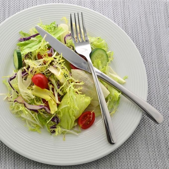 36 Piece Stainless Steel Silverware Set for 6 Flatware with Placemat 6Piece