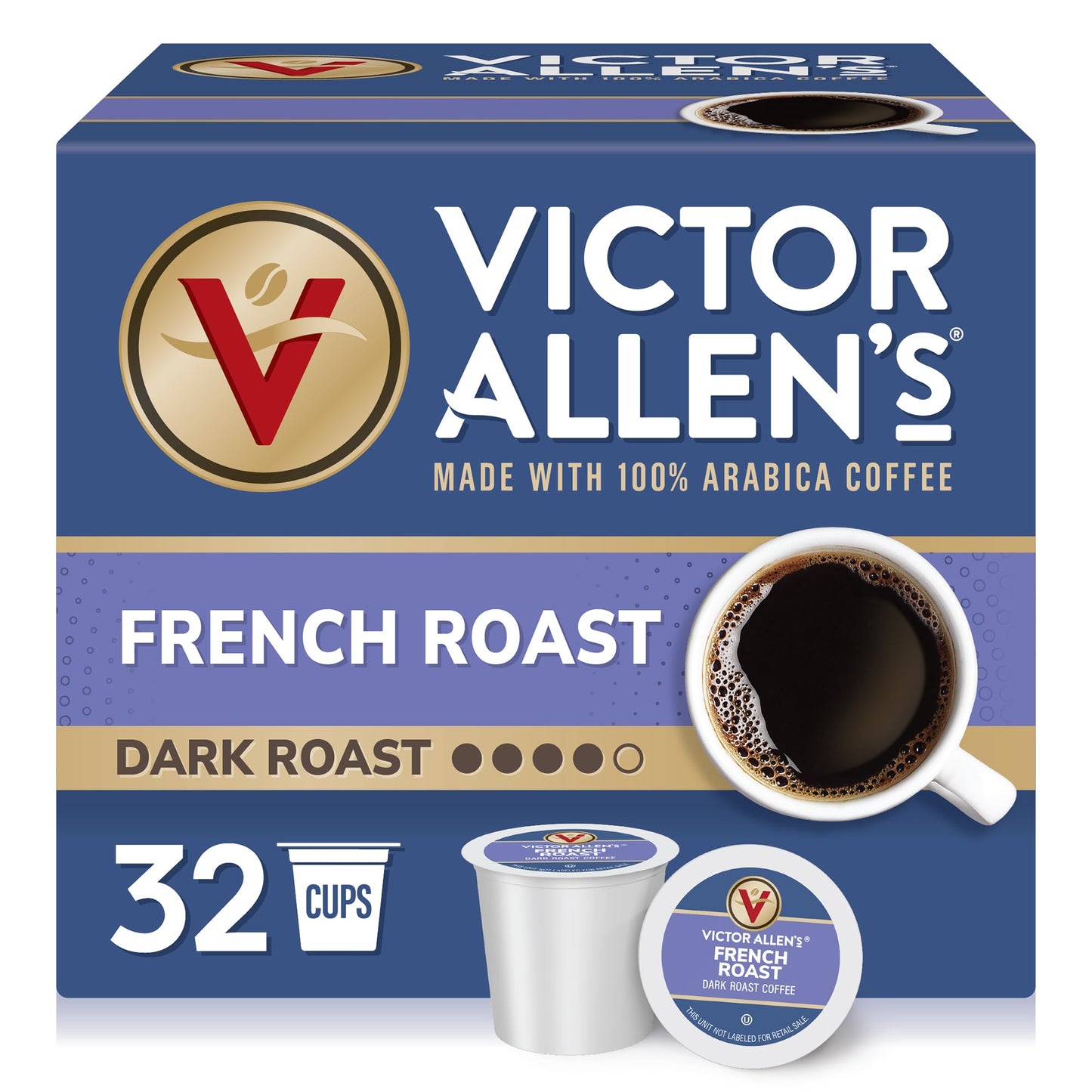 Victor Allen's Coffee Variety Pack (Morning Blend, 100% Colombian, Donut Shop Blend, and French Roast), 42 Count, Single Serve Coffee Pods for Keurig K-Cup Brewers