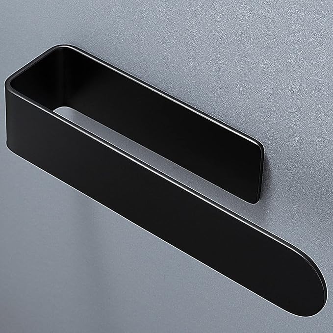 Taozun Hand Towel Holder/Hand Towel Bar - Black Face Towel Holder Self Adhesive Towel Ring for Bathroom, Stainless Steel