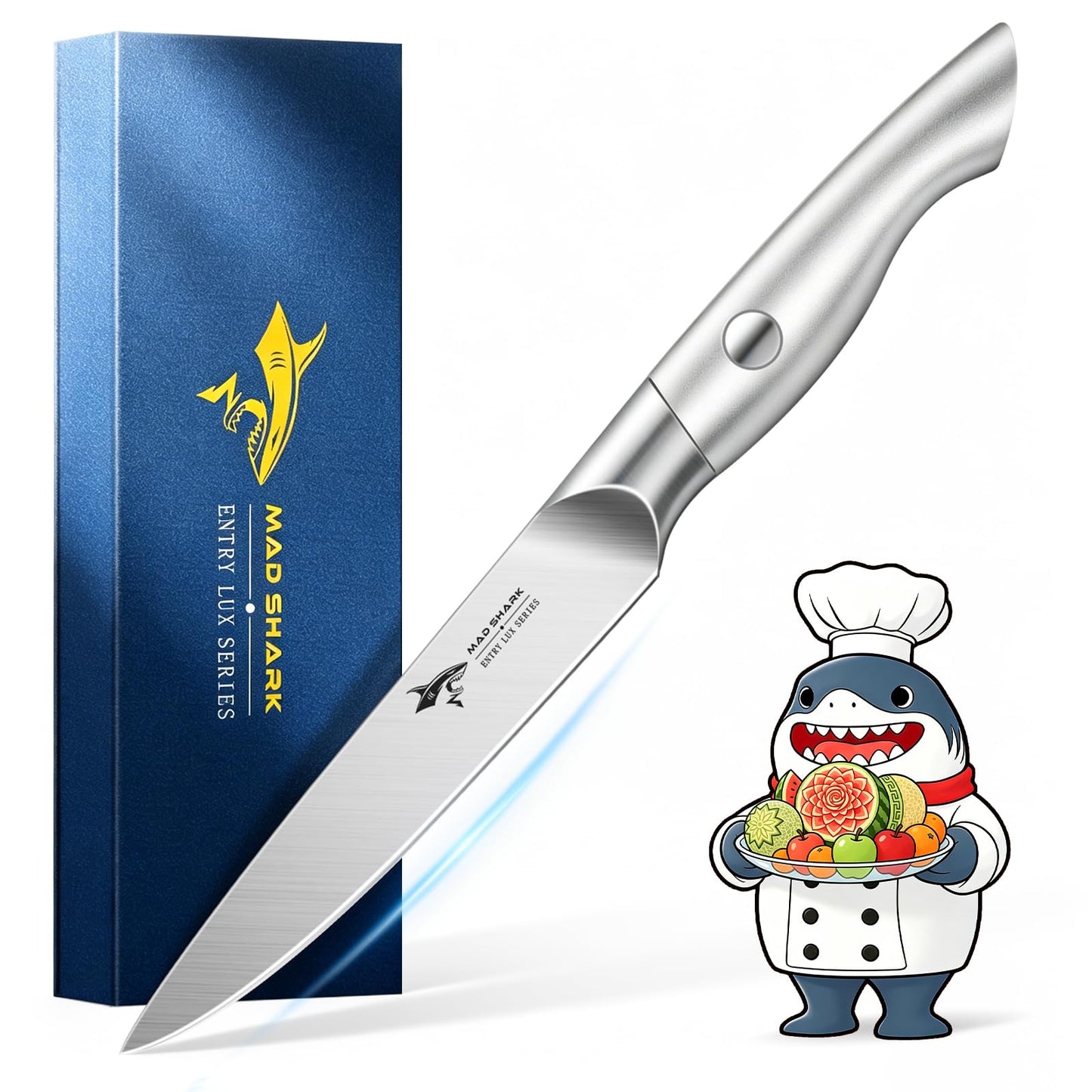 MAD SHARK Paring Knife 5 inch Ultra Sharp German Stainless Steel