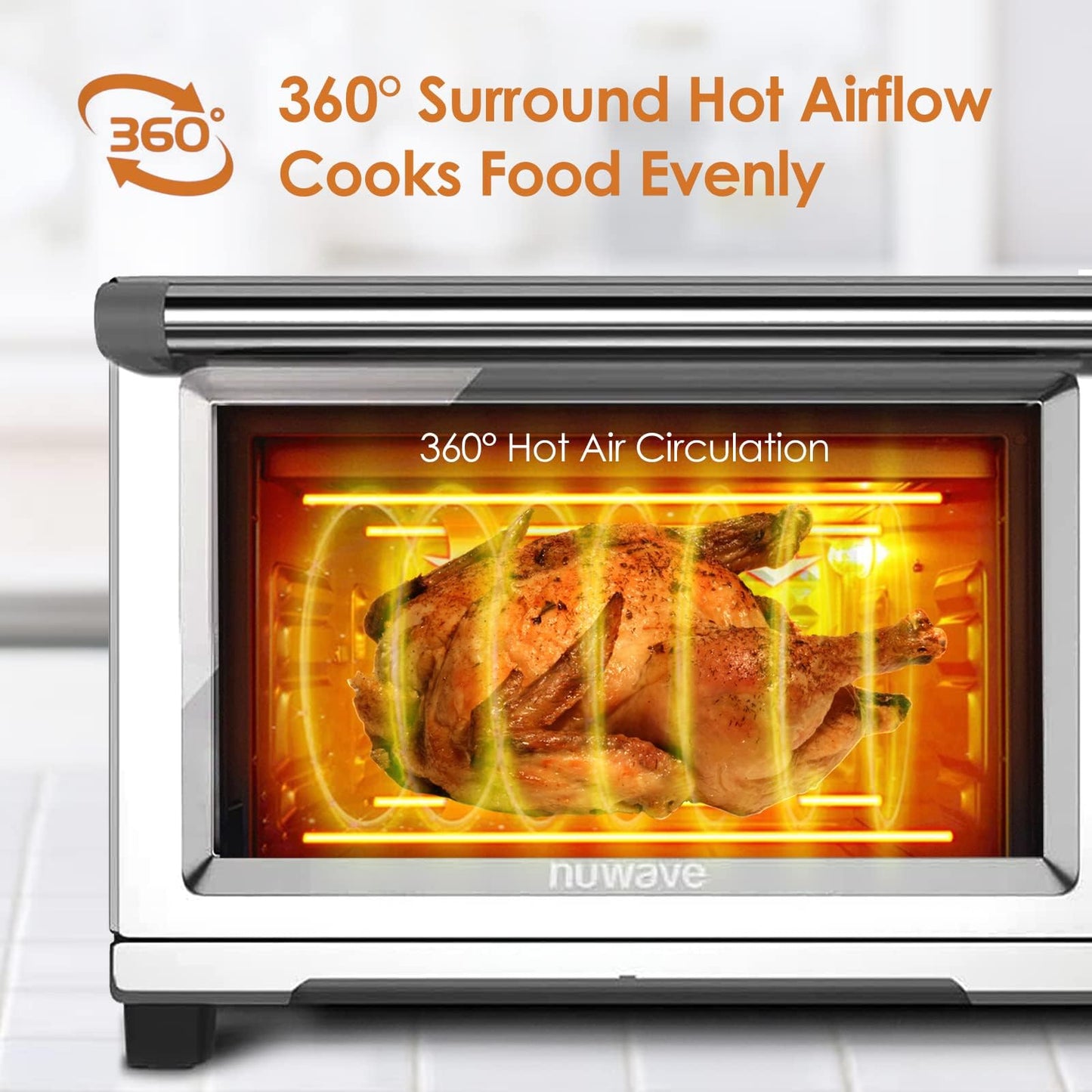 Nuwave Bravo XL Air Fryer Toaster Smart Oven, Countertop Grill/Griddle
