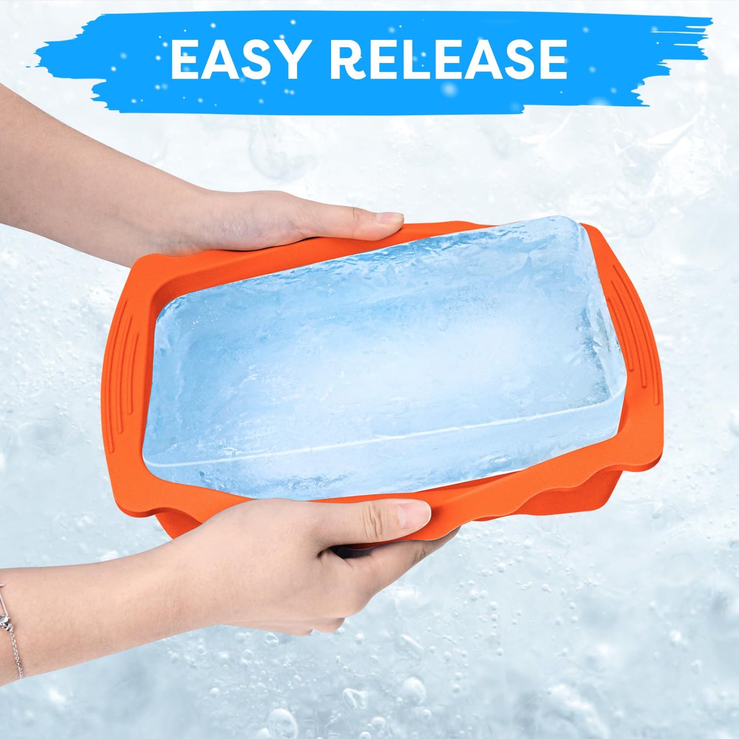 Haldane 2PC Extra Large Ice Block Molds, 6LB Giant Ice Cube Molds