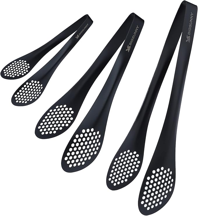 MSY BIGSUNNY 9 inch Buffet Tongs, Set of 2 Stainless Steel Food Serving Tongs