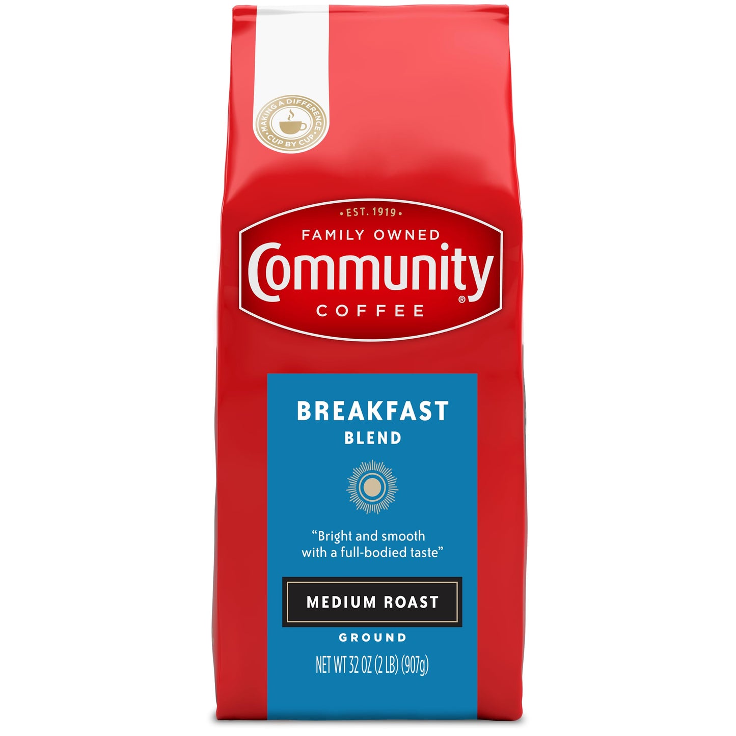 Community Coffee 100% Colombia 72 Ounce, Medium Dark Roast Ground Coffee, 12 Ounce (Pack of 6)