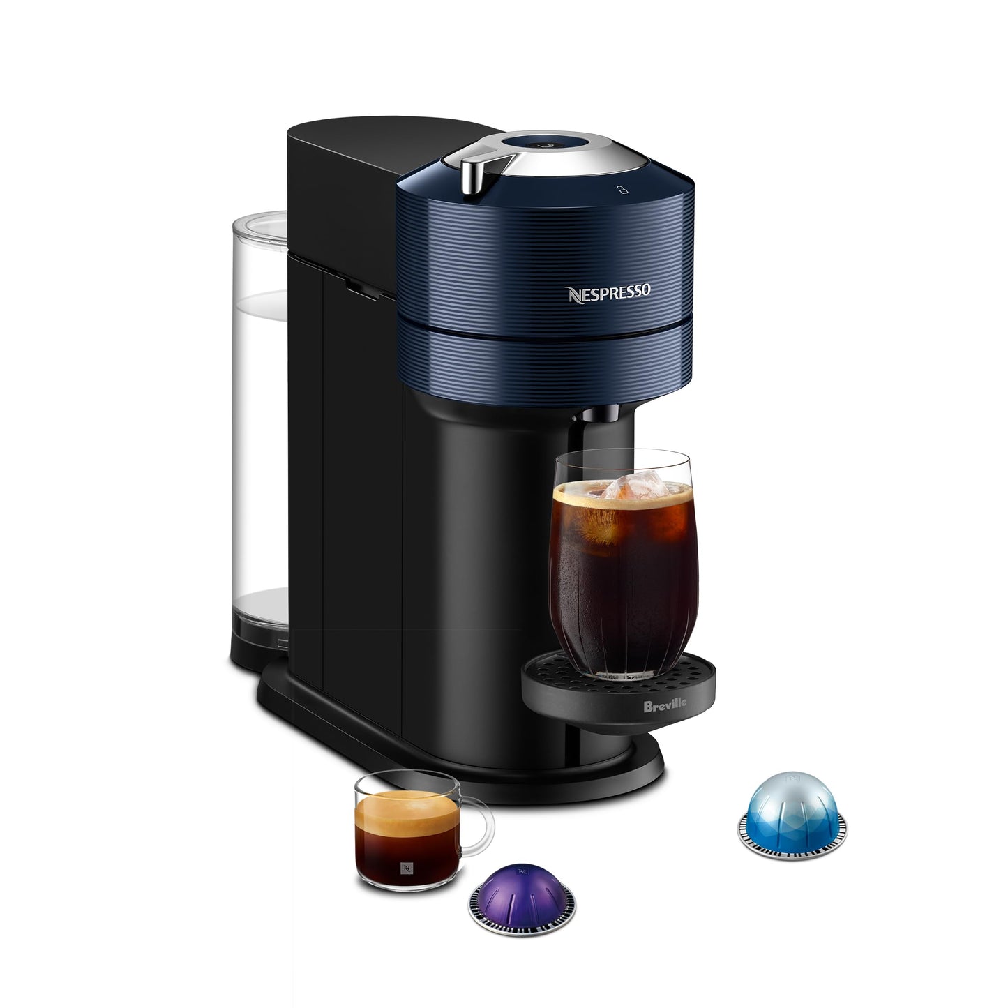 Nespresso Vertuo Next Coffee Machine with Milk Frother, Light Grey