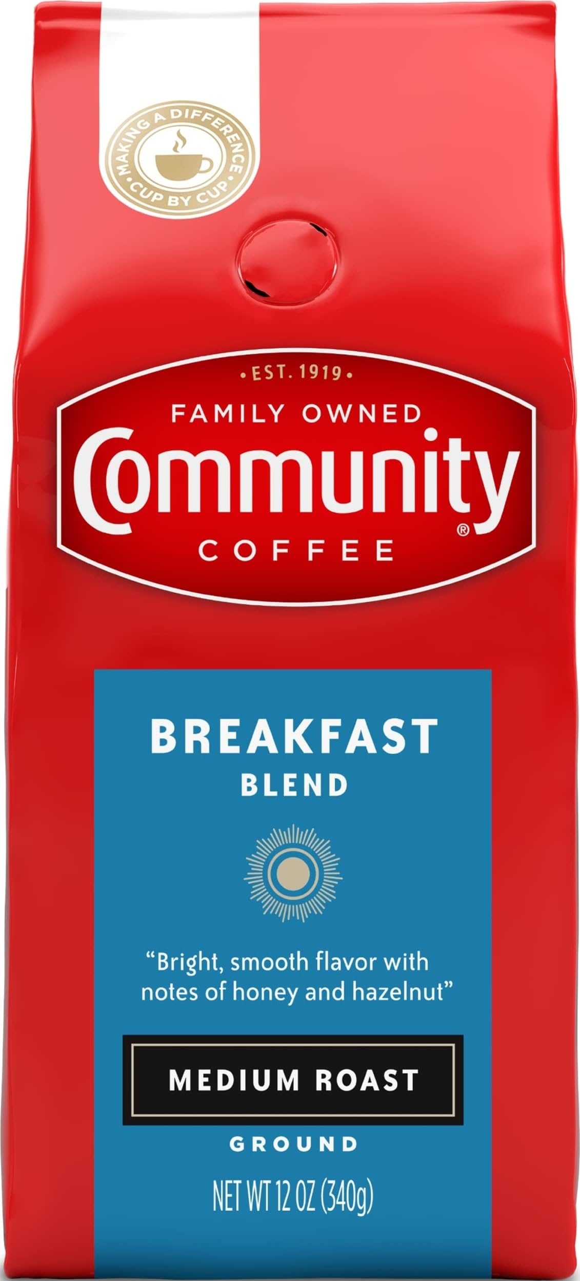 Community Coffee 100% Colombia 72 Ounce, Medium Dark Roast Ground Coffee, 12 Ounce (Pack of 6)