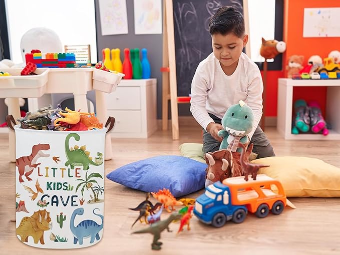 Kids Laundry Basket Dinosaur Hamper for Nursery Boy and Girl Cute Kids Toys Storage Bin Organizer Room Decor for Home(Dinosaur)