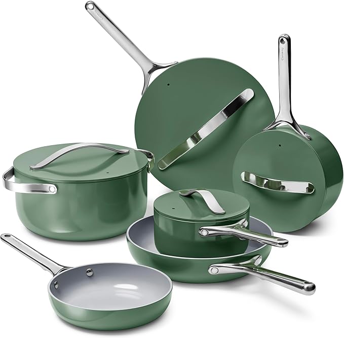 Caraway 16-Piece Deluxe Non-Stick Ceramic Cookware Set