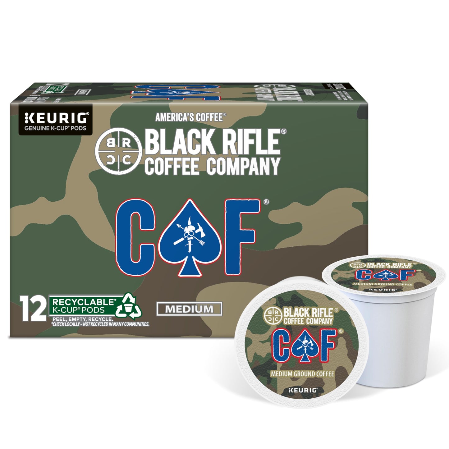 Black Rifle Coffee Company Medium Roast K Cups (CAF, 72 Count)
