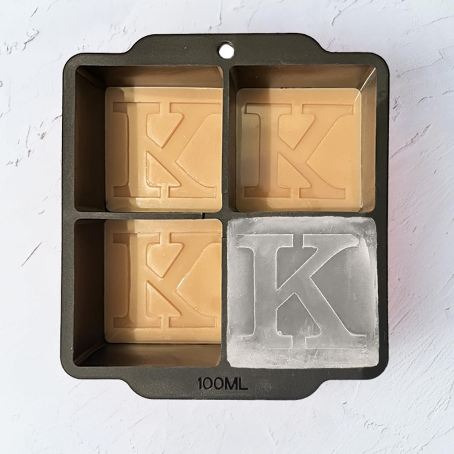 Letter G Monogram Ice Cube Mold Custom Ice Cube Mold 2 Inch Big Initials Silicone Ice Cube Tray Gifts for DAD Gifts for Him