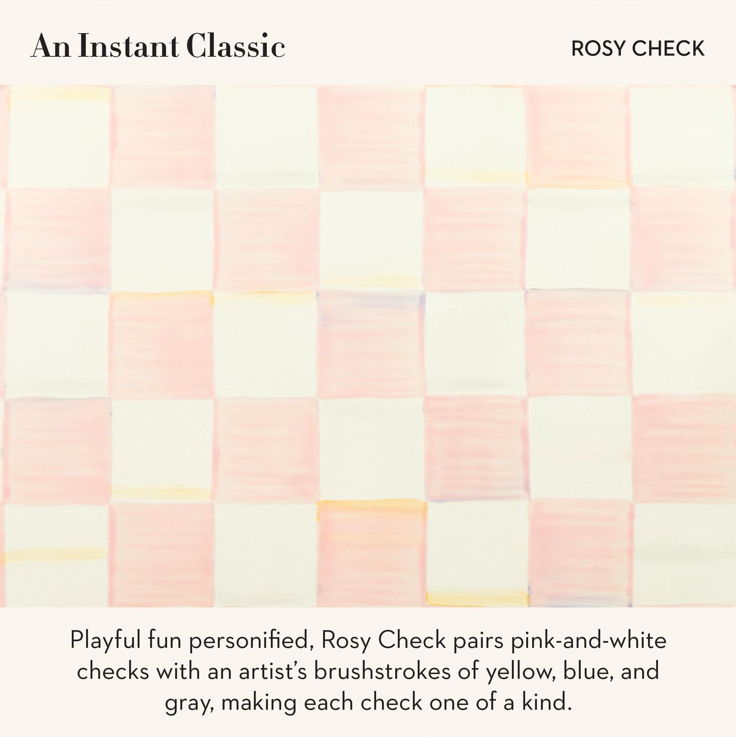 MACKENZIE-CHILDS Enamel Canister, Demi, Pink-and-White Rosy Check