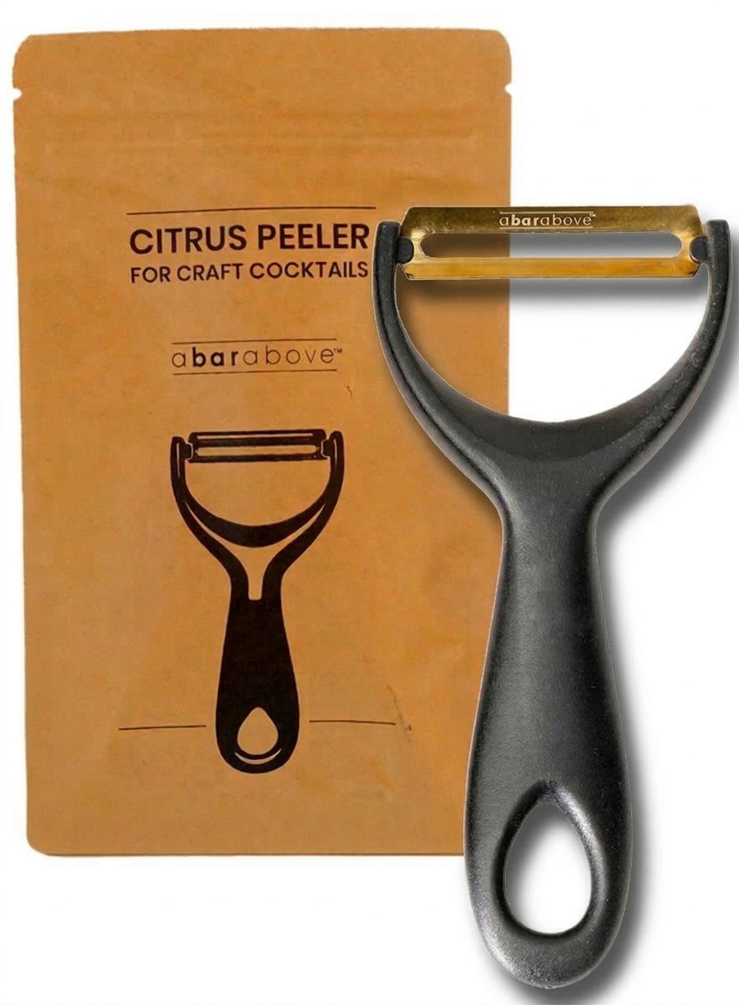 A Bar Above Citrus Peeler, Stainless Steel Fruit Peeler, Gold Finish
