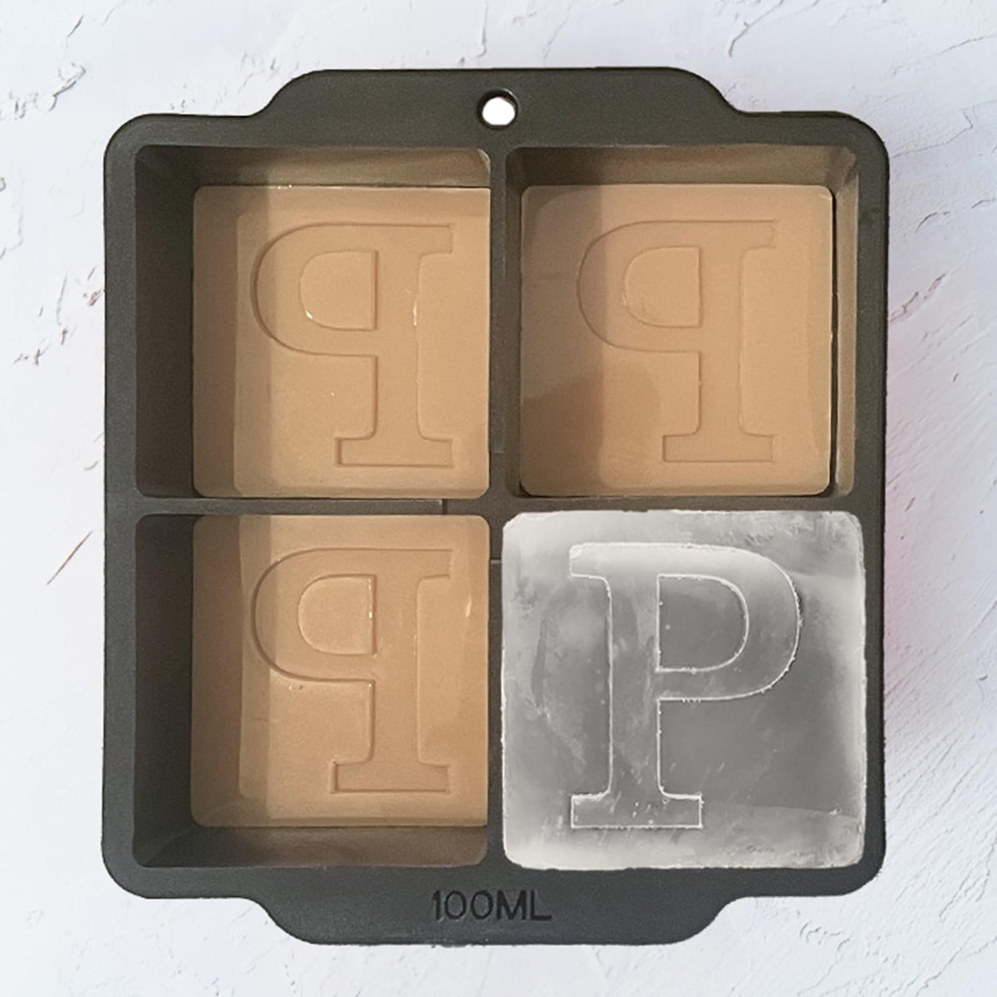 Letter G Monogram Ice Cube Mold Custom Ice Cube Mold 2 Inch Big Initials Silicone Ice Cube Tray Gifts for DAD Gifts for Him