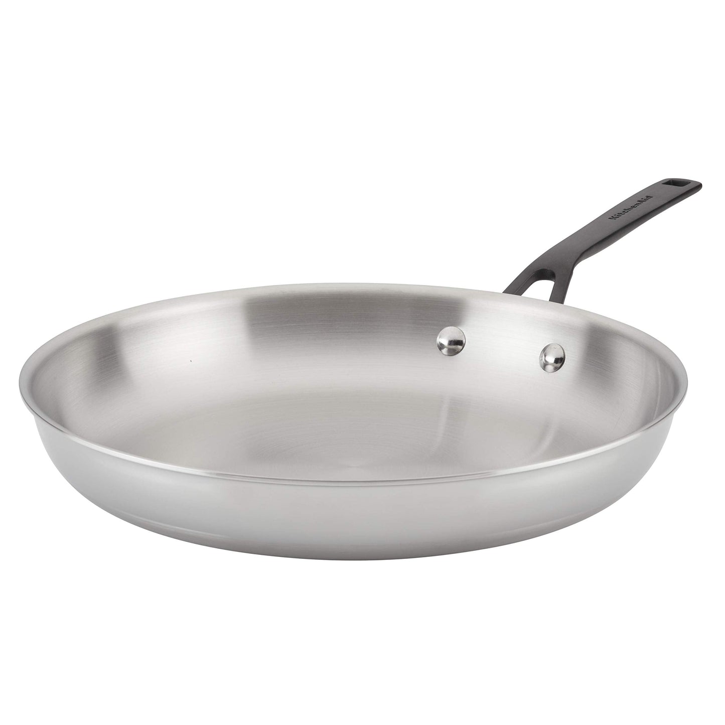KitchenAid 5-Ply Clad Polished Stainless Steel Frying Pan/Skillet, 10 Inch - Stainless Steel
