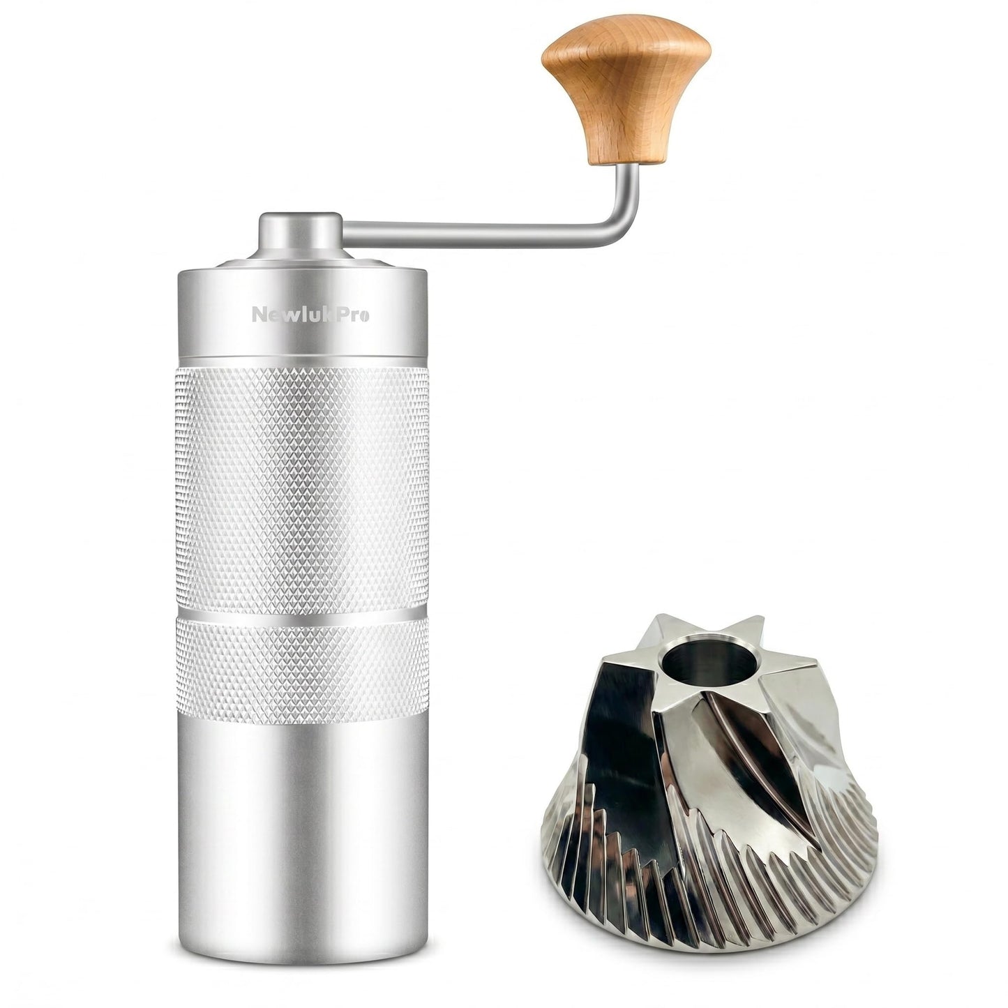 NewlukPro M6 Manual Coffee Grinder for Espresso Pour Over French Press Moka