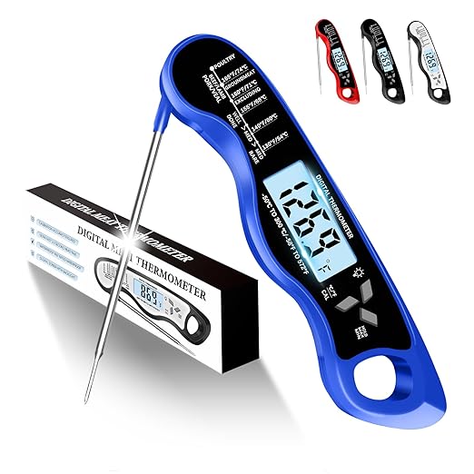Meat Thermometer Digital, IP67 Waterproof Food Thermometer for Cooking