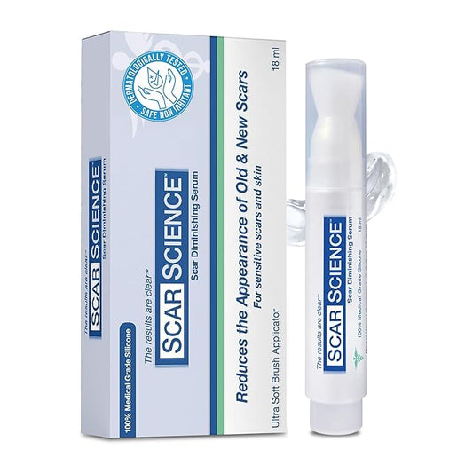 Brush On Medical Grade Silicone Scar Gel XL Wand for Body and Facial Scars, Hypoallergenic Silicone Scar Gel for Surgical Scars and Post-Cosmetic Procedures, 18 mL
